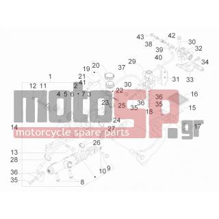 PIAGGIO - MP3 300 IE LT - MP3 300 IE LT SPORT 2012 - Frame - Pedals - Levers - 127927 - ΦΛΑΝΤΖΑ ΒΙΔΑΣ ΜΑΡΚ #10x#14x1