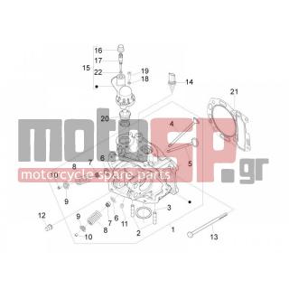 PIAGGIO - MP3 300 IE LT TOURING 2012 - Κινητήρας/Κιβώτιο Ταχυτήτων - Group head - valves - B016807 - ΒΙΔΑ ΚΑΠΑΚΙ ΒΑΡΙΑΤΟΡ M6X112,5