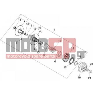 PIAGGIO - BEVERLY 250 E3 2007 - Engine/Transmission - drifting pulley - 8722515 - ΣΙΑΓΩΝΕΣ ΣΕΤ ΑΜΠΡ SCOOTER 250300 CC