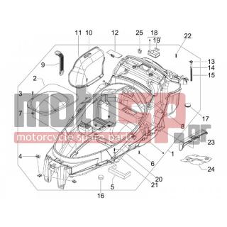 PIAGGIO - MP3 300 IE MIC 2010 - Body Parts - bucket seat - CM179201 - ΒΙΔΑ TORX M6x22