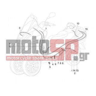 PIAGGIO - MP3 300 IE MIC 2010 - Frame - cables - 434541 - ΒΙΔΑ M6X16 SCOOTER CL10,9