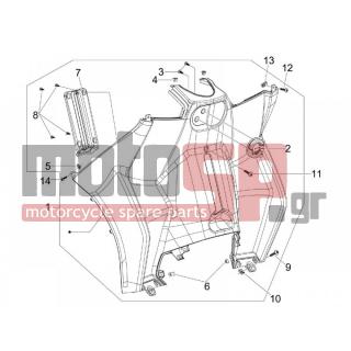 PIAGGIO - MP3 300 IE MIC 2010 - Body Parts - Storage Front - Extension mask - 297498 - ΒΙΔΑ M3x12