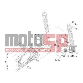PIAGGIO - MP3 300 IE TOURING 2012 - Suspension - Place BACK - Shock absorber - 82545R - ΡΟΥΛΕΜΑΝ ΠΙΣΩ ΤΡΟΧΟΥ SCOOTER (17X47X14)