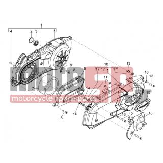 PIAGGIO - MP3 300 YOURBAN ERL 2011 - Engine/Transmission - COVER sump - the sump Cooling - 431578 - ΛΑΣΤΙΧΑΚΙ ΚΑΠΑΚΙΟΥ ΚΙΝΗΤ SCOOTER 125-300