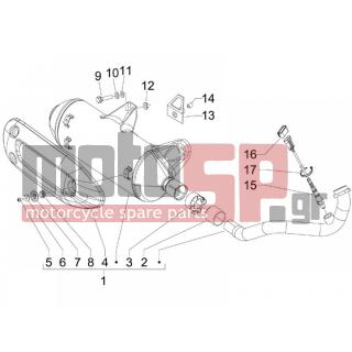 PIAGGIO - BEVERLY 250 E3 2007 - Exhaust - silencers - 584344 - ΑΙΣΘΗΤΗΡΑΣ ΛΑΜΔΑ SCOOTER 125250 I-325m