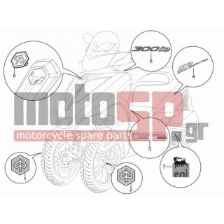 PIAGGIO - MP3 300 YOURBAN ERL 2011 - Body Parts - Signs and stickers - 673508 - ΣΗΜΑ ΠΟΔΙΑΣ 