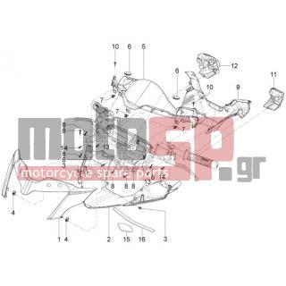 PIAGGIO - MP3 300 YOURBAN LT ERL 2012 - Body Parts - COVER steering - CM180701 - ΒΙΔΑ TORX