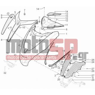 PIAGGIO - MP3 300 YOURBAN LT ERL 2012 - Body Parts - mask front - CM178603 - ΒΙΔΑ TORX 4,2x13
