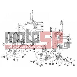 PIAGGIO - MP3 400 RL TOURING 2011 - Suspension - fork components (Mingxing) - 826298 - ΒΙΔΑ M8x45