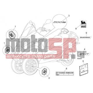 PIAGGIO - MP3 500 RL SPORT - BUSIBESS 2011 - Body Parts - Pictures and decorative strips - 624554 - ΣΗΜΑ ΠΟΔΙΑΣ 