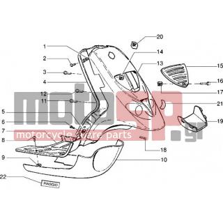 PIAGGIO - NRG < 2005 - Body Parts - Apron-front-spoiler Sill - 258249 - ΒΙΔΑ M4,2x19 (ΛΑΜΑΡΙΝΟΒΙΔΑ)