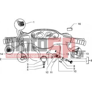 PIAGGIO - NRG EXTREME < 2005 - Electrical - Switches horn - 294342 - Διακόπτης φλας