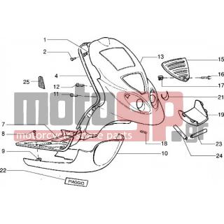 PIAGGIO - NRG EXTREME < 2005 - Body Parts - Apron-front-spoiler Sill - 184142 - Πλάκα ελαστική