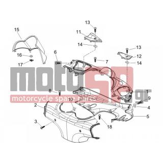 PIAGGIO - BEVERLY 250 IE E3 2007 - Body Parts - COVER steering - 297498 - ΒΙΔΑ M3x12