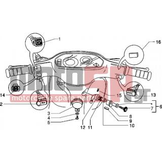 PIAGGIO - NRG MC3 < 2005 - Electrical - Switches horn - 463861 - Κόρνα