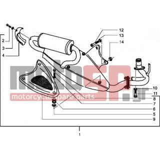 PIAGGIO - NRG MC3 < 2005 - Exhaust - Catalytic exhaust (Vehicles with disc brake rear) - 18584 - Μπουλόνι