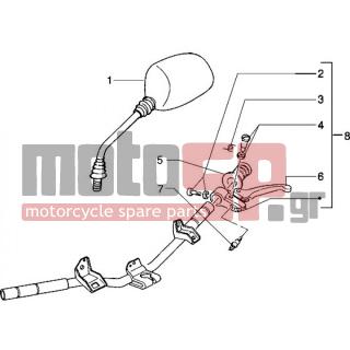 PIAGGIO - NRG MC3 < 2005 - Frame - steering parts (drum vehicles back) - 563492 - ΚΑΘΡΕΠΤΗΣ SKIPPER-ZIP F/R ΑΡΙΣΤΕΡΟΣ