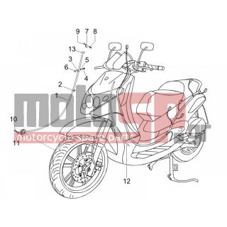 PIAGGIO - BEVERLY 250 IE E3 2007 - Frame - cables - 575249 - ΒΙΔΑ M6x22 ΜΕ ΑΠΟΣΤΑΤΗ