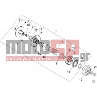 PIAGGIO - BEVERLY 250 IE E3 2008 - Engine/Transmission - drifting pulley - 482305 - ΦΤΕΡΩΤΗ ΚΟΜΠΛΕΡ SCOOTER 125300 CC 4T
