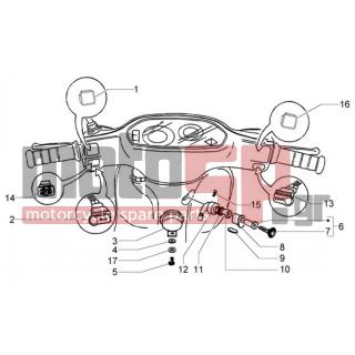 PIAGGIO - NRG MC3 DT < 2005 - Electrical - Switches - horn - 293550 - Κουμπί κόρνας