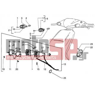 PIAGGIO - NRG MC3 DT < 2005 - Electrical - Projector-FLASH FORWARD - 465482 - ΤΑΠΑ ΚΡΑΔΑΣΜ ΔΕ ΦΑΝΟΥ NRG