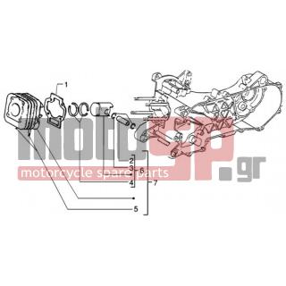 PIAGGIO - NRG MC3 DT < 2005 - Engine/Transmission - Total cylinder-piston-button - 239404 - ΠΕΙΡΟΣ ΠΙΣΤΟΝΙΟΥ SCOOTER 50 2Τ