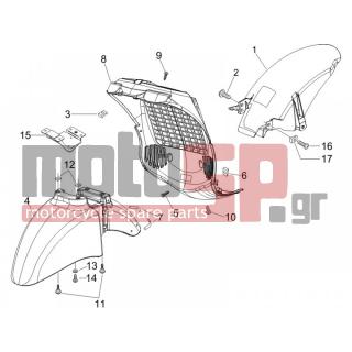 PIAGGIO - BEVERLY 250 IE E3 2006 - Body Parts - Apron radiator - Feather - 259830 - ΒΙΔΑ SCOOTER
