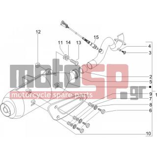 PIAGGIO - BEVERLY 250 IE E3 2007 - Exhaust - silencers - 599208 - ΒΙΔΑ ΠΙΣ ΦΑΝΟΥ Μ8Χ35