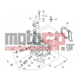 PIAGGIO - BEVERLY 250 IE E3 2008 - Engine/Transmission - Group head - valves - 436438 - ΤΣΙΜΟΥΧΑΚΙ ΒΑΛΒΙΔΩΝ SCOOTER