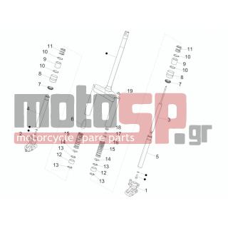 PIAGGIO - NRG POWER DD 2015 - Suspension - FORK Components (Wuxi Top) - 599964 - ΔΑΚΤΥΛΙΔΙ ΠΙΡΟΥΝΙΟΥ RUNNER SP 08-09 ΠΑΝΩ