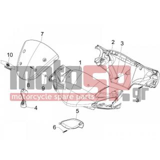 PIAGGIO - NRG POWER DD 2012 - Body Parts - COVER steering - CM06110700BR - ΚΑΠΑΚΙ ΤΙΜ NRG POWER MY10> ΛΕΥΚΟ 544