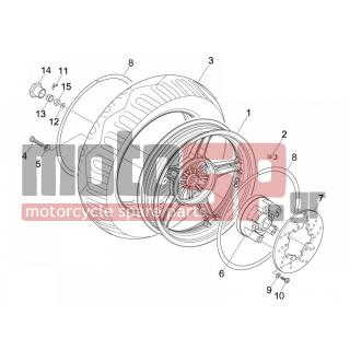 PIAGGIO - NRG POWER DD SERIE SPECIALE 2012 - Frame - rear - 270991 - ΒΑΛΒΙΔΑ ΤΡΟΧΟΥ TUBELESS D=12mm