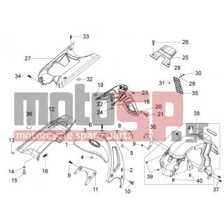 PIAGGIO - NRG POWER DD SERIE SPECIALE 2007 - Body Parts - Covers behind - mud flap - 414838 - ΒΙΔΑ M6x35