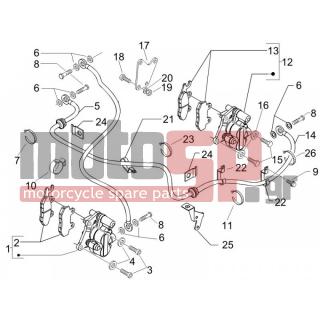 PIAGGIO - BEVERLY 250 IE E3 2007 - Brakes - brake lines - Brake Calipers - 265451 - ΒΙΔΑ ΜΑΡΚ ΔΑΓΚΑΝΑΣ