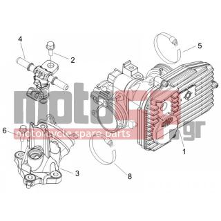 PIAGGIO - BEVERLY 250 IE E3 2008 - Engine/Transmission - Throttle body - Injector - Fittings insertion - 830061 - ΠΑΞΙΜΑΔΙ M5X16
