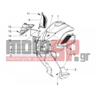 PIAGGIO - NRG POWER DD SERIE SPECIALE 2012 - Body Parts - Faceplate - 959323 - ΠΟΔΙΑ ΜΠΡ NRG POWER ΑΒΑΦΗ