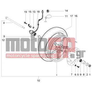 PIAGGIO - NRG POWER DT < 2005 - Frame - FRONT wheel - 271740 - ΠΑΞΙΜΑΔΙ ΜΠΡ ΤΡ TYPHOON-X8-SHIVER-DORSO