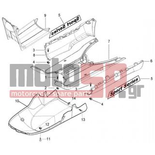 PIAGGIO - NRG POWER DT < 2005 - Frame - Sills - spoilers - 272836 - ΒΙΔΑ M6X16.