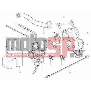 PIAGGIO - NRG POWER DT 2012 - Engine/Transmission - CARBURETOR COMPLETE UNIT - Fittings insertion - 488129 - ΣΩΛΗΝΑΣ ΑΕΡΟΣ ΤΥΡΗ XR-