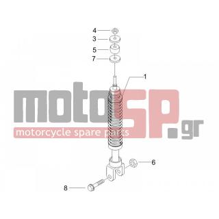 PIAGGIO - NRG POWER DT SERIE SPECIALE 2012 - Suspension - Place BACK - Shock absorber - 178150 - ΛΑΣΤΙΧΑΚΙ ΠΙΣ ΑΜΟΡΤΙΣΕΡ