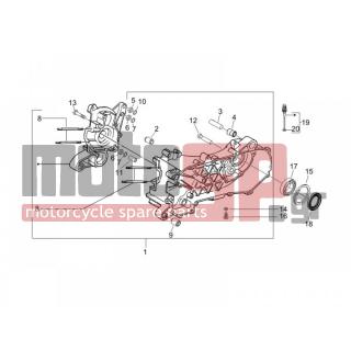 PIAGGIO - NRG POWER DT SERIE SPECIALE 2012 - Engine/Transmission - OIL PAN - 434735 - ΡΟΥΛΕΜΑΝ 6204/C4