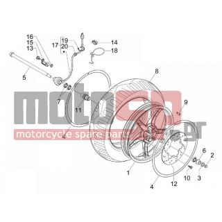 PIAGGIO - NRG POWER DT SERIE SPECIALE 2012 - Πλαίσιο - front wheel - 414837 - ΒΙΔΑ M6X25-B016774