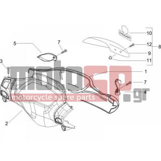 PIAGGIO - NRG POWER PURE JET 2005 - Body Parts - COVER steering - 270793 - ΒΙΔΑ D3,8x16