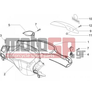 PIAGGIO - NRG POWER PURE JET 2011 - Body Parts - COVER steering - CM06110700BR - ΚΑΠΑΚΙ ΤΙΜ NRG POWER MY10> ΛΕΥΚΟ 544
