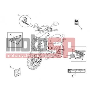 PIAGGIO - NRG POWER PURE JET 2011 - Body Parts - Signs and stickers - 67324600A1 - ΑΥΤ/ΤΑ ΣΕΤ NRG POWER DD 2011 (544)