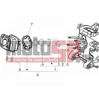 PIAGGIO - NRG POWER PURE JET 2010 - Engine/Transmission - Complex cylinder-piston-pin - 827303 - ΦΛΑΝΤΖΑ ΚΥΛΙΝΔΡΟΥ SCOOTER 50 2Τ ΥΔΡ 0,5Μ