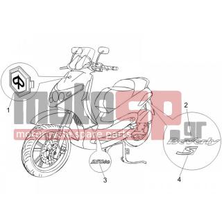 PIAGGIO - BEVERLY 250 IE SPORT E3 2007 - Εξωτερικά Μέρη - Signs and stickers - 624554 - ΣΗΜΑ ΠΟΔΙΑΣ 