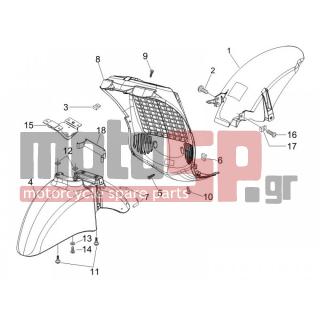 PIAGGIO - BEVERLY 250 IE SPORT E3 2006 - Body Parts - Apron radiator - Feather - 271891 - ΒΙΔΑ