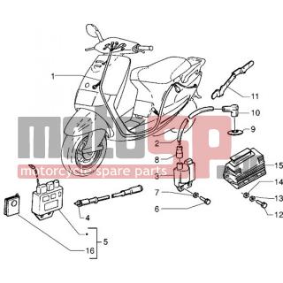 PIAGGIO - SFERA RST 125 < 2005 - Electrical - Electrical devices - 253937 - ΕΛΑΤΗΡΙΑΚΙ ΚΛΕΙΔΑΡΙΑΣ