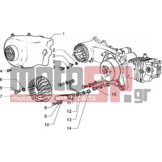 PIAGGIO - SFERA RST 125 < 2005 - Engine/Transmission - COOLING COVER - OIL COOLER - 478416 - ΣΩΛΗΝΑΚΙ ΛΑΔ ΚΥΛ SFERA 125-ET4